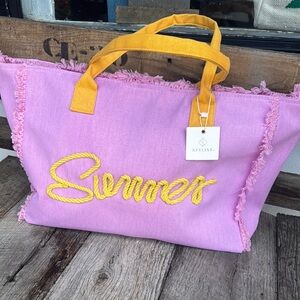 Vibrant Pink and Yellow Tote Bag. New with tag